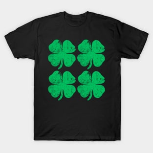 Four Irish American Flag Ireland Shamrock St Patrick Day T-Shirt